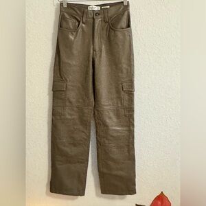 NWT 🏷️ Abercrombie Vegan Leather Cargo Pant